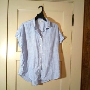 Blue Striped Men's Shirt